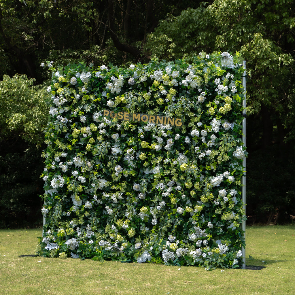 Parker | 5D Event-Ready Artificial Floral Wall Backdrop, Roll-Up Fabric | Shipping Included