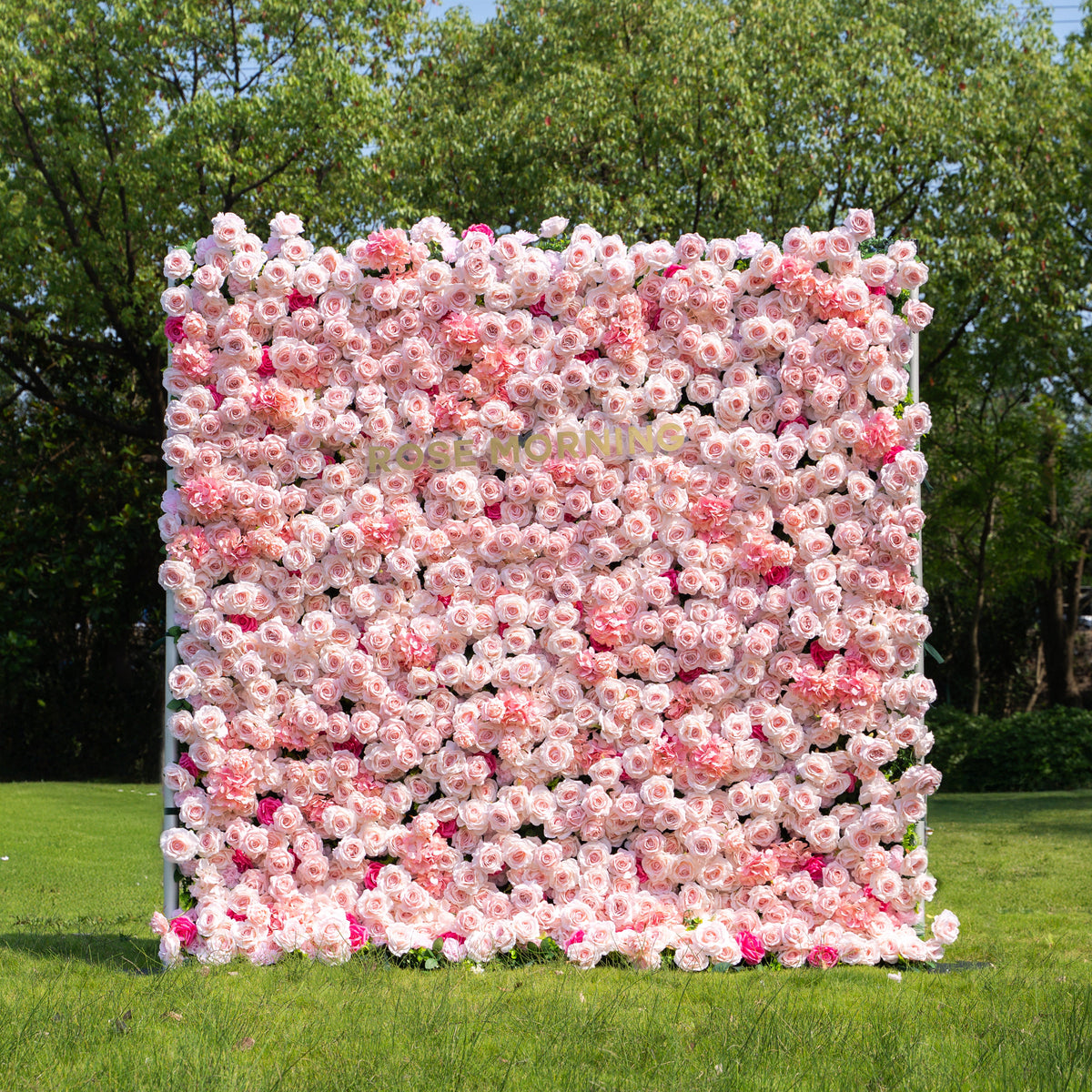 Pastello | 4D Event-Ready Artificial Floral Wall Backdrop, Zip-Up Fabric 8ft*8ft | Shipping Included