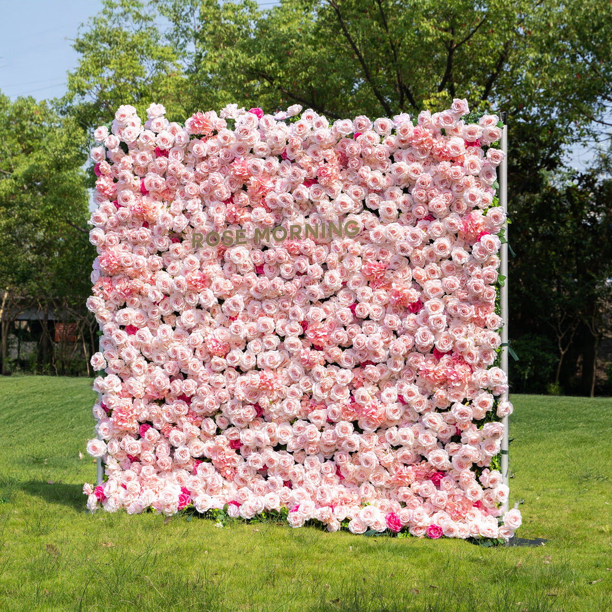 Pastello | 4D Event-Ready Artificial Floral Wall Backdrop, Zip-Up Fabric 8ft*8ft | Shipping Included