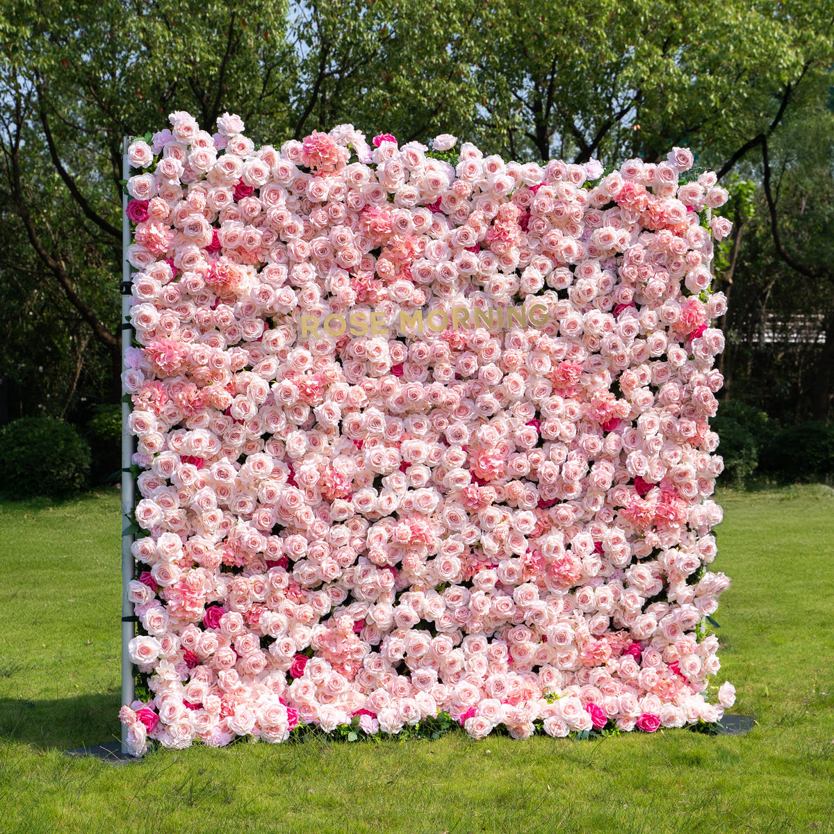 Pastello | 4D Event-Ready Artificial Floral Wall Backdrop, Zip-Up Fabric 8ft*8ft | Shipping Included