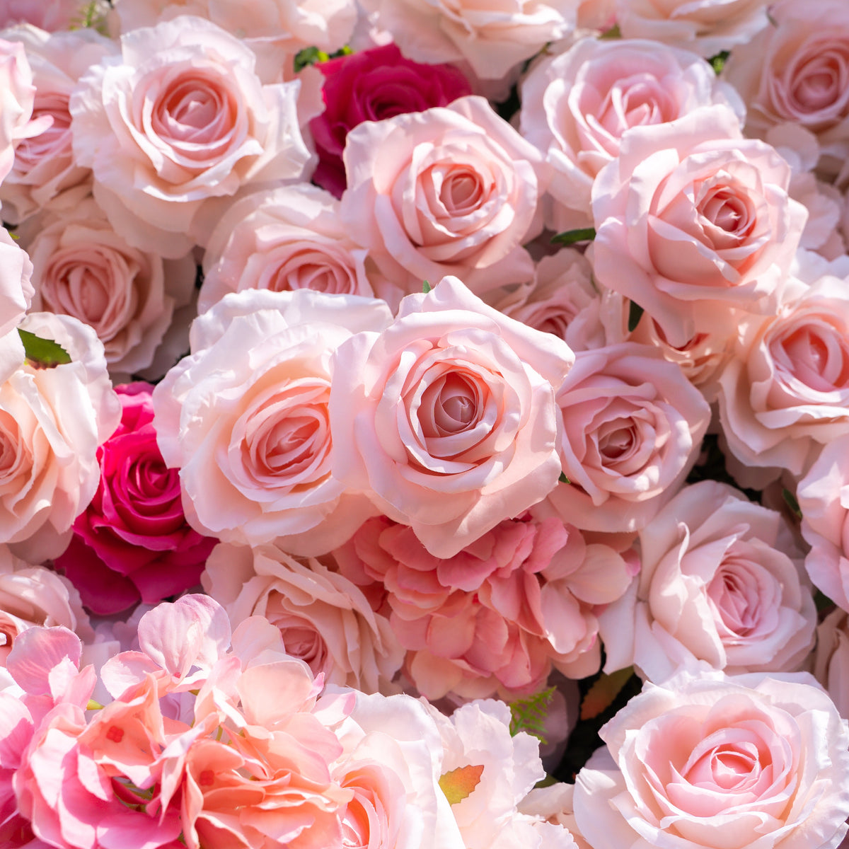 Pastello | 4D Event-Ready Artificial Floral Wall Backdrop, Zip-Up Fabric 8ft*8ft | Shipping Included