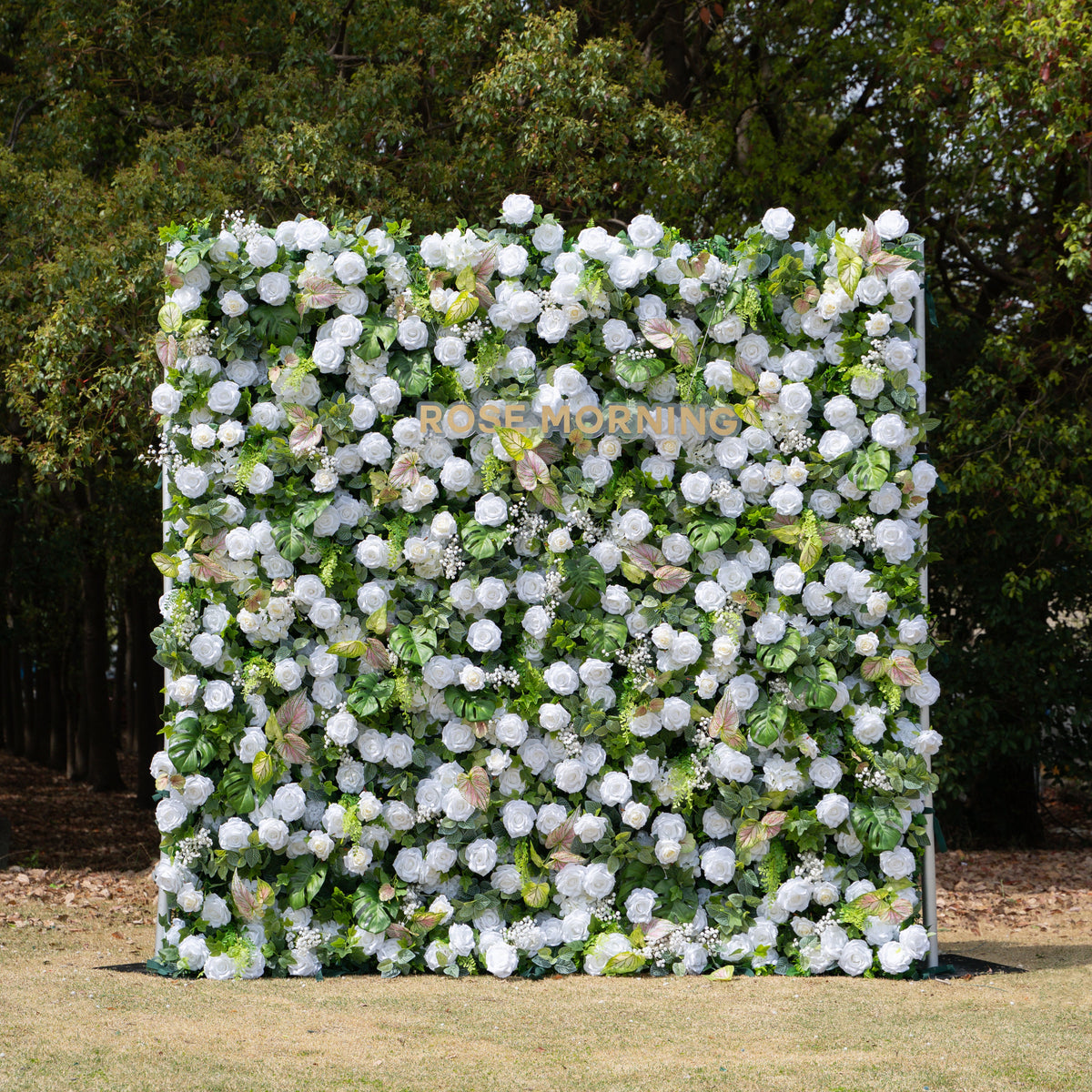 Perla | 5D Event-Ready Artificial Floral Wall Backdrop, Roll-Up Fabric | Shipping Included