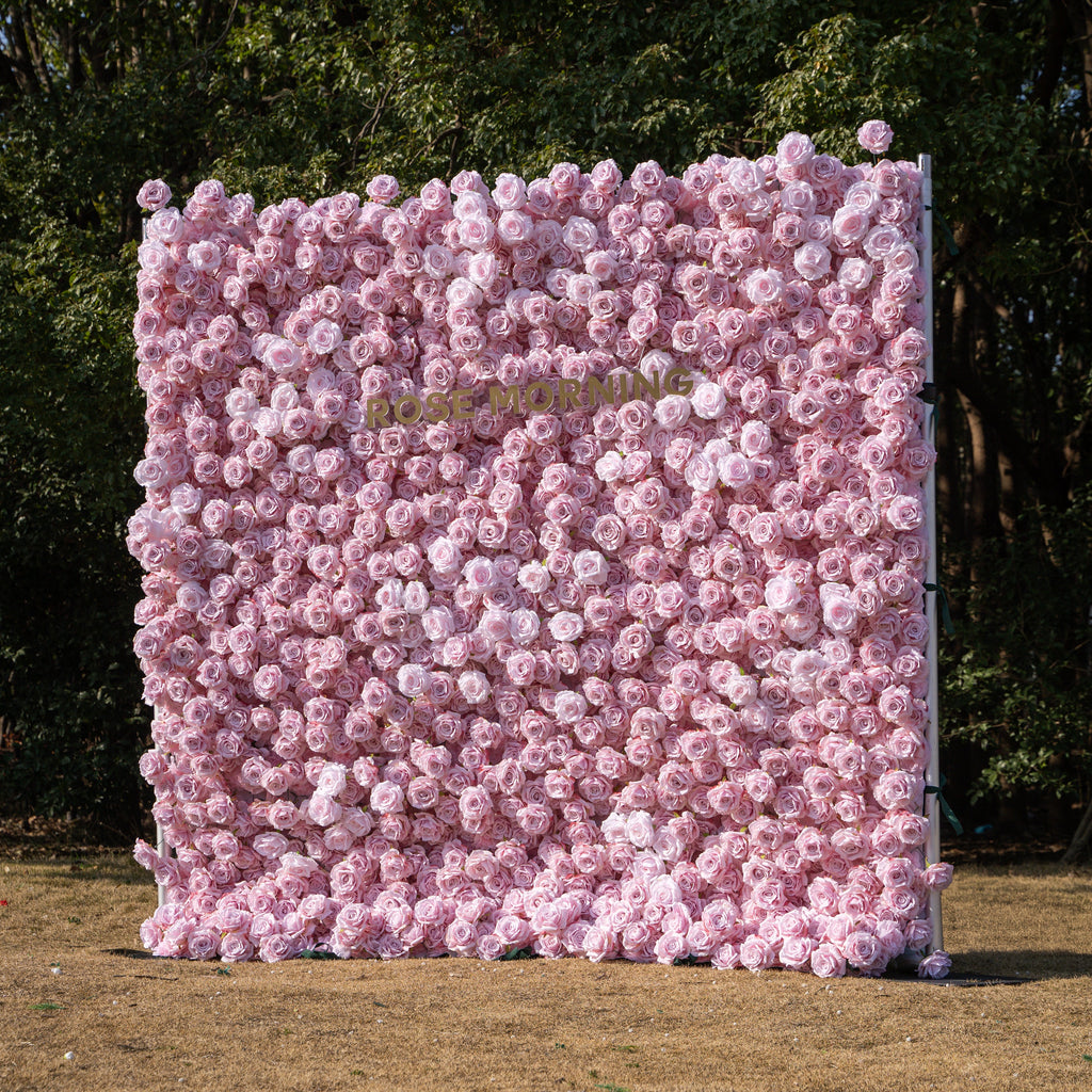 Promise | 3D Event-Ready Artificial Floral Wall Backdrop, Roll-Up Fabric | Shipping Included