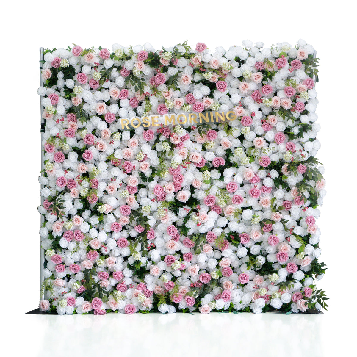 Queena | 4D Event-Ready Artificial Floral Wall Backdrop, Zip-Up Fabric 8ft*8ft | Shipping Included