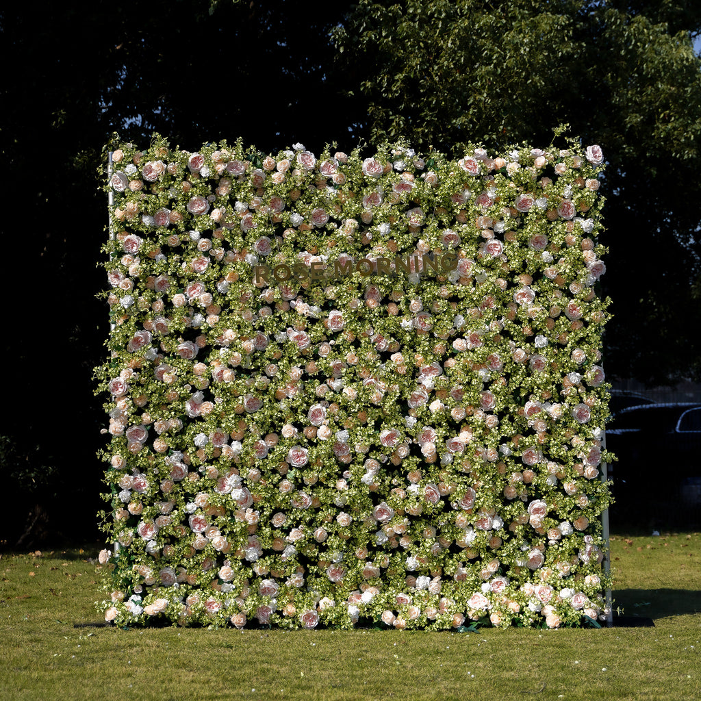 Scarlett 3D Fabric Artificial rolling up curtain flower wall Rose Morning