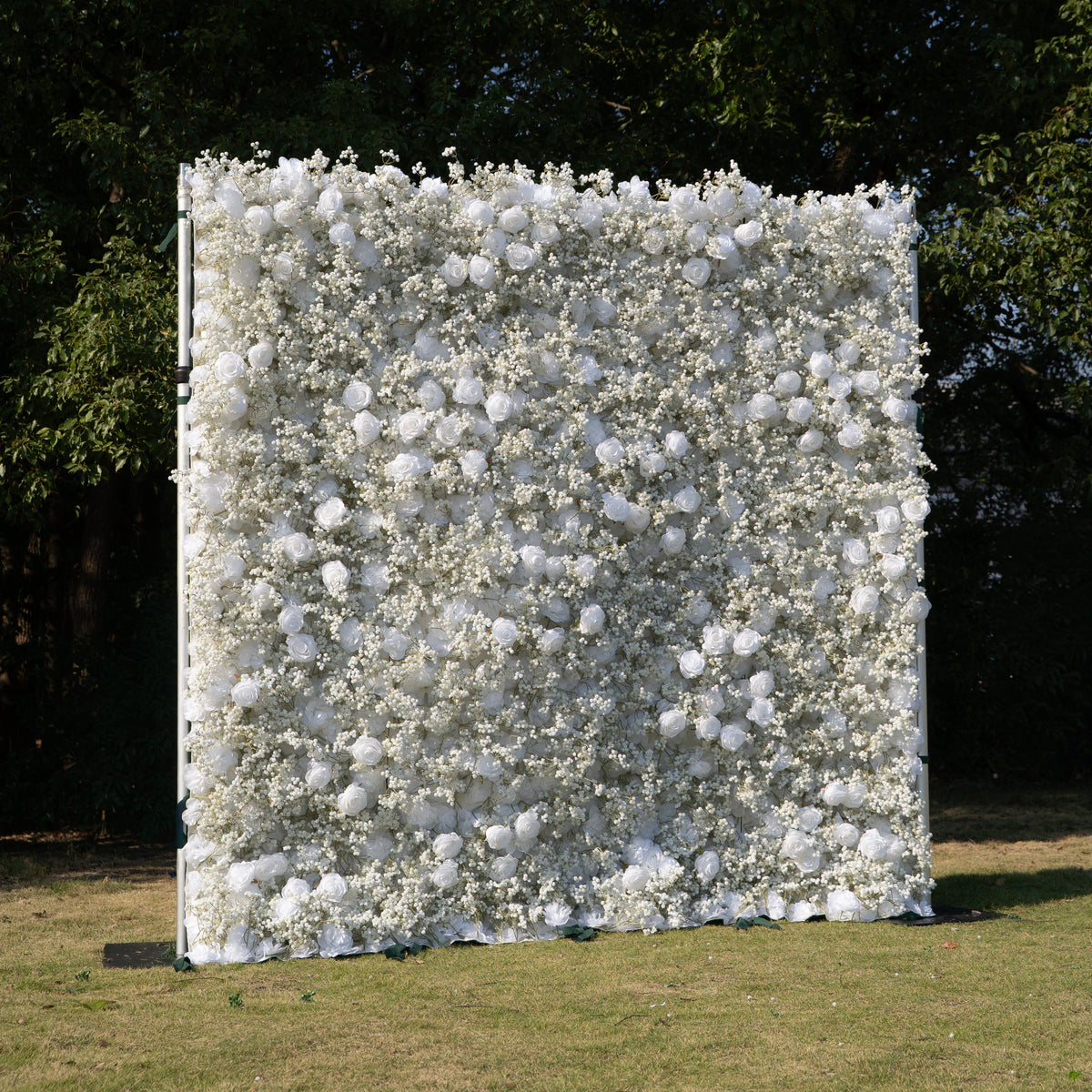 Shimmer Baby Breath wall | 3D Event-Ready Artificial Floral Wall Backdrop, Roll-Up Fabric(In US Stock 5-7 Days Delivered) | Shipping Included