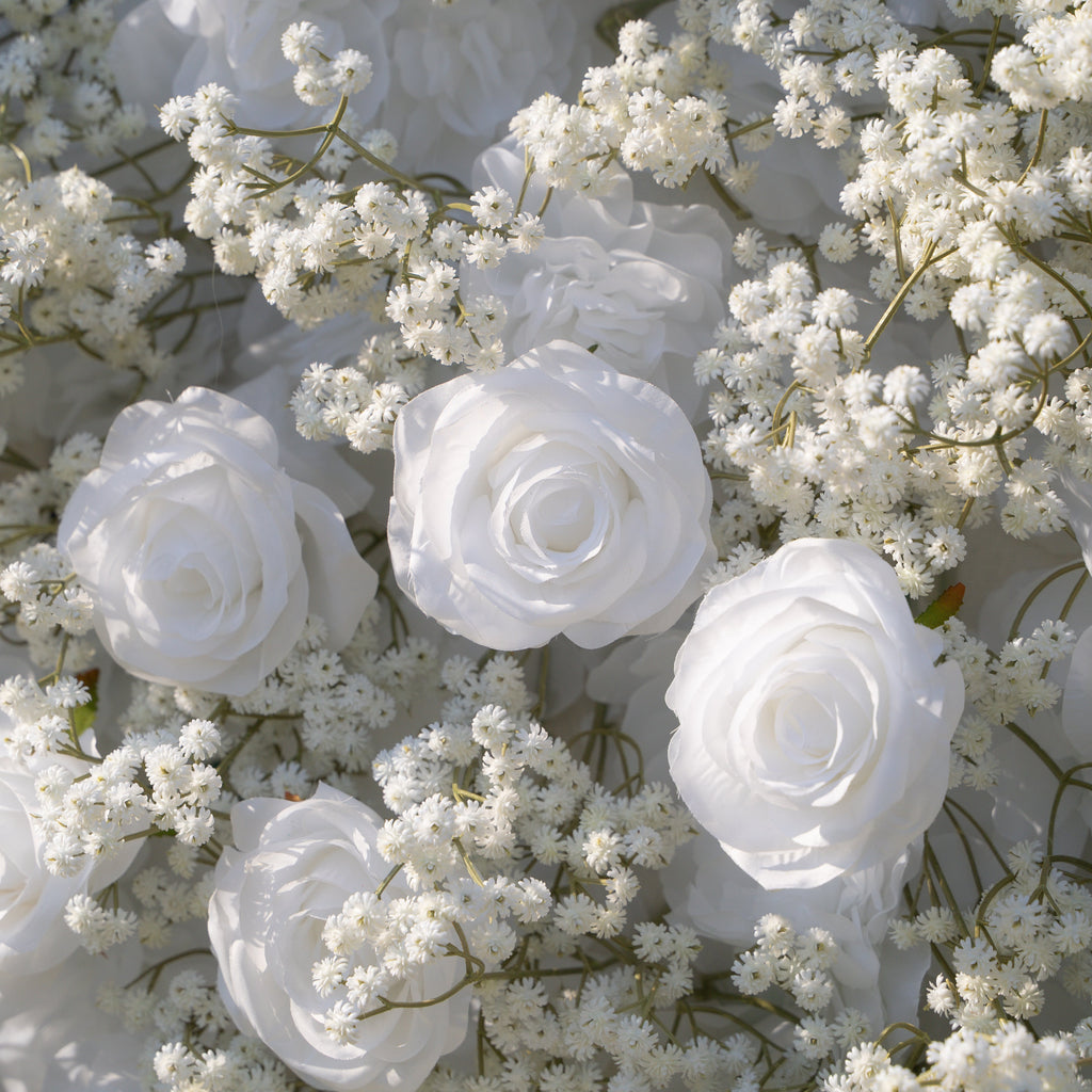 Shimmer Baby Breath wall | 3D Event-Ready Artificial Floral Wall Backdrop, Roll-Up Fabric(In US Stock 5-7 Days Delivered) | Shipping Included