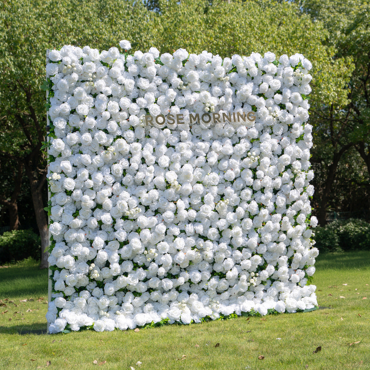 Shy | 3D White Flower Wall - Minimalist Wedding Backdrop 8ft×8ft(In US Stock 7-10 Days) | Shipping Included