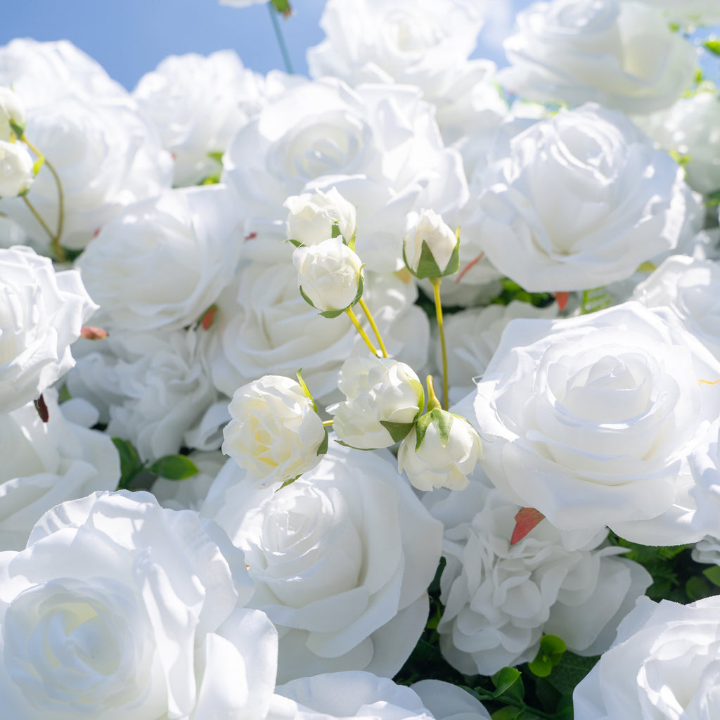 Shy | 3D Event-Ready Artificial Floral Wall Backdrop, Roll-Up Fabric | Shipping Included