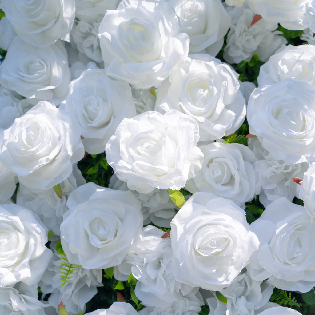 Shy | 3D White Flower Wall - Minimalist Wedding Backdrop 8ft×8ft(In US Stock 7-10 Days) | Shipping Included
