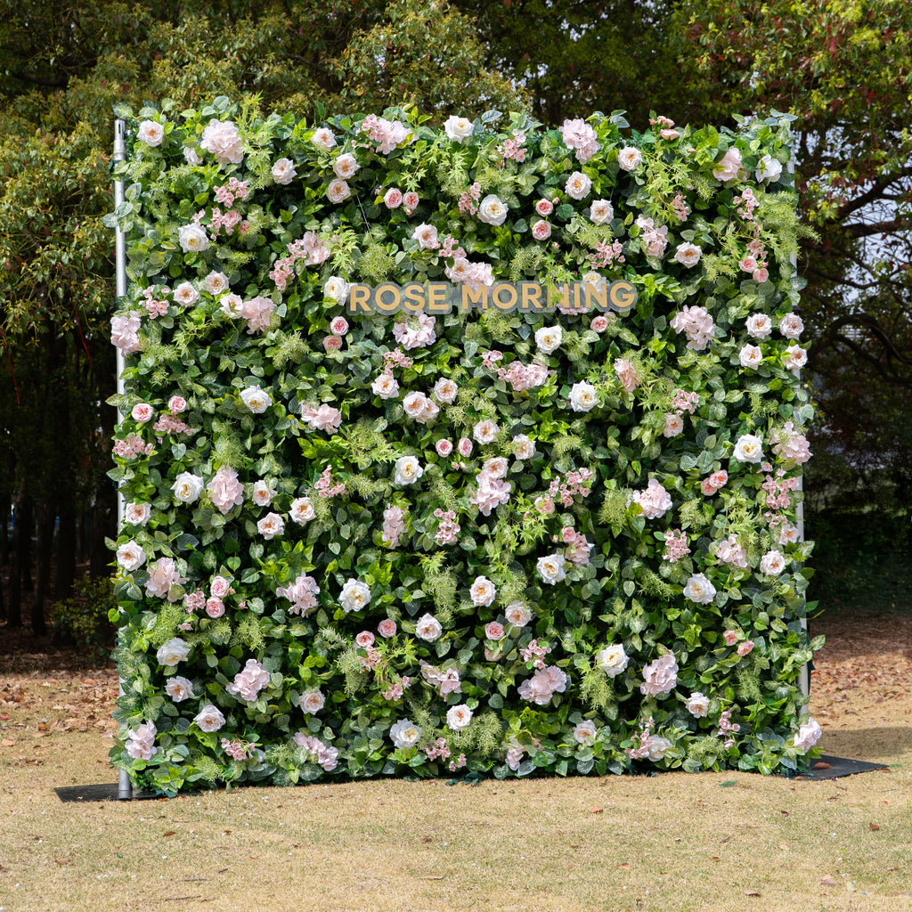 Simona | 5D Event-Ready Artificial Floral Wall Backdrop, Roll-Up Fabric | Shipping Included