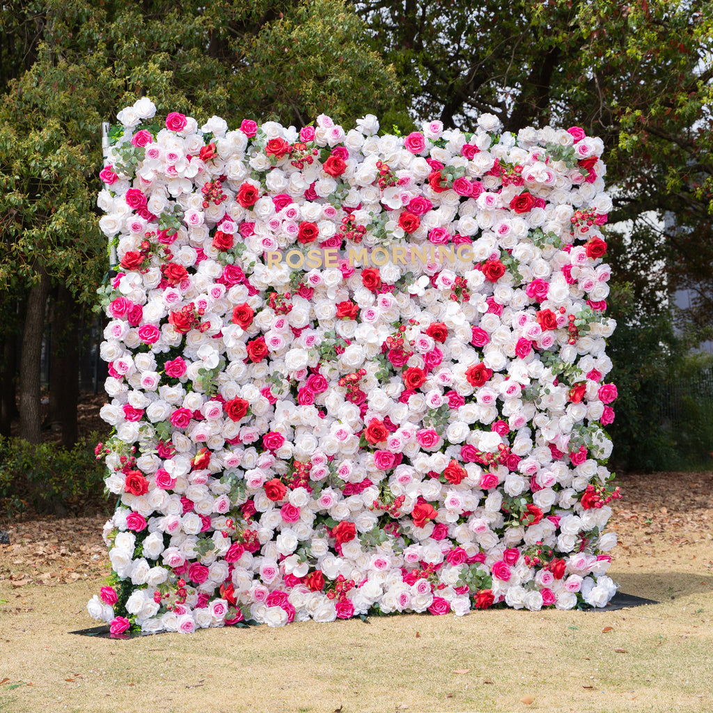 Tami | 5D Event-Ready Artificial Floral Wall Backdrop, Roll-Up Fabric (Ready to ship-Only USA) | Shipping Included