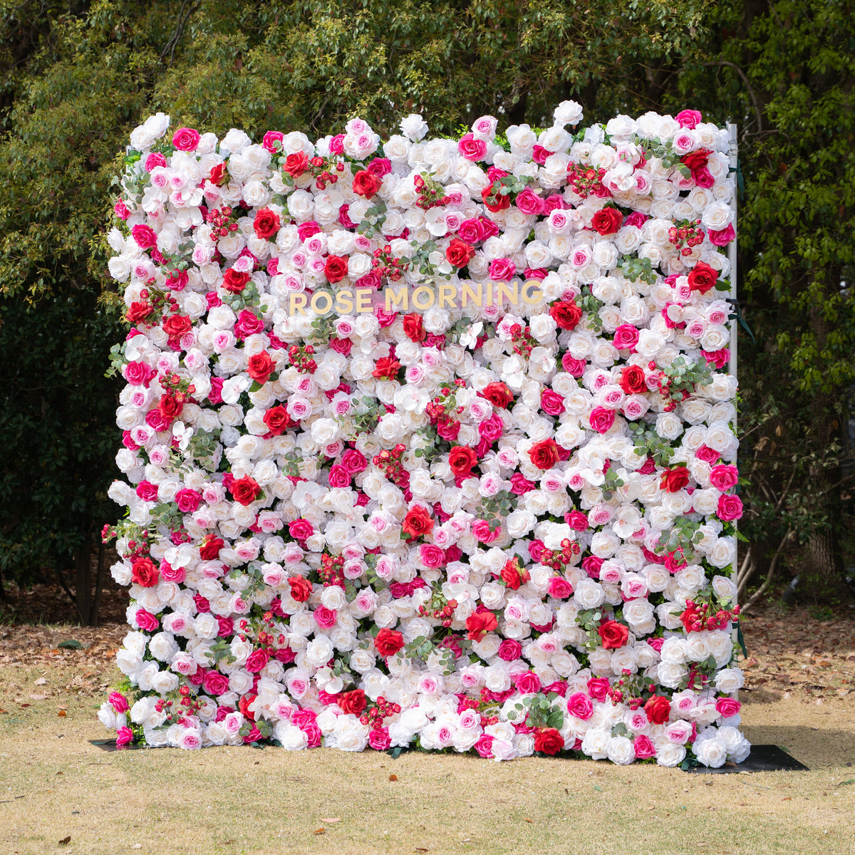 Tami | 5D Event-Ready Artificial Floral Wall Backdrop, Roll-Up Fabric | Shipping Included