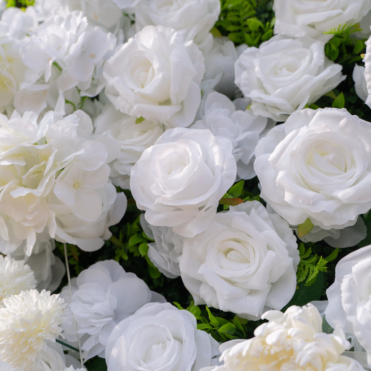Thalia | 3D Pure White Luxury Event-Ready Silk Floral Wall Backdrop for Elegant Wedding Ceremonies & Minimalist Events | Shipping Included