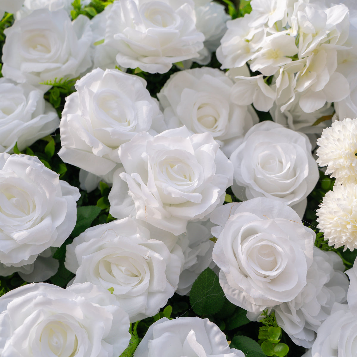 Thalia | 3D Pure White Luxury Event-Ready Silk Floral Wall Backdrop for Elegant Wedding Ceremonies & Minimalist Events | Shipping Included