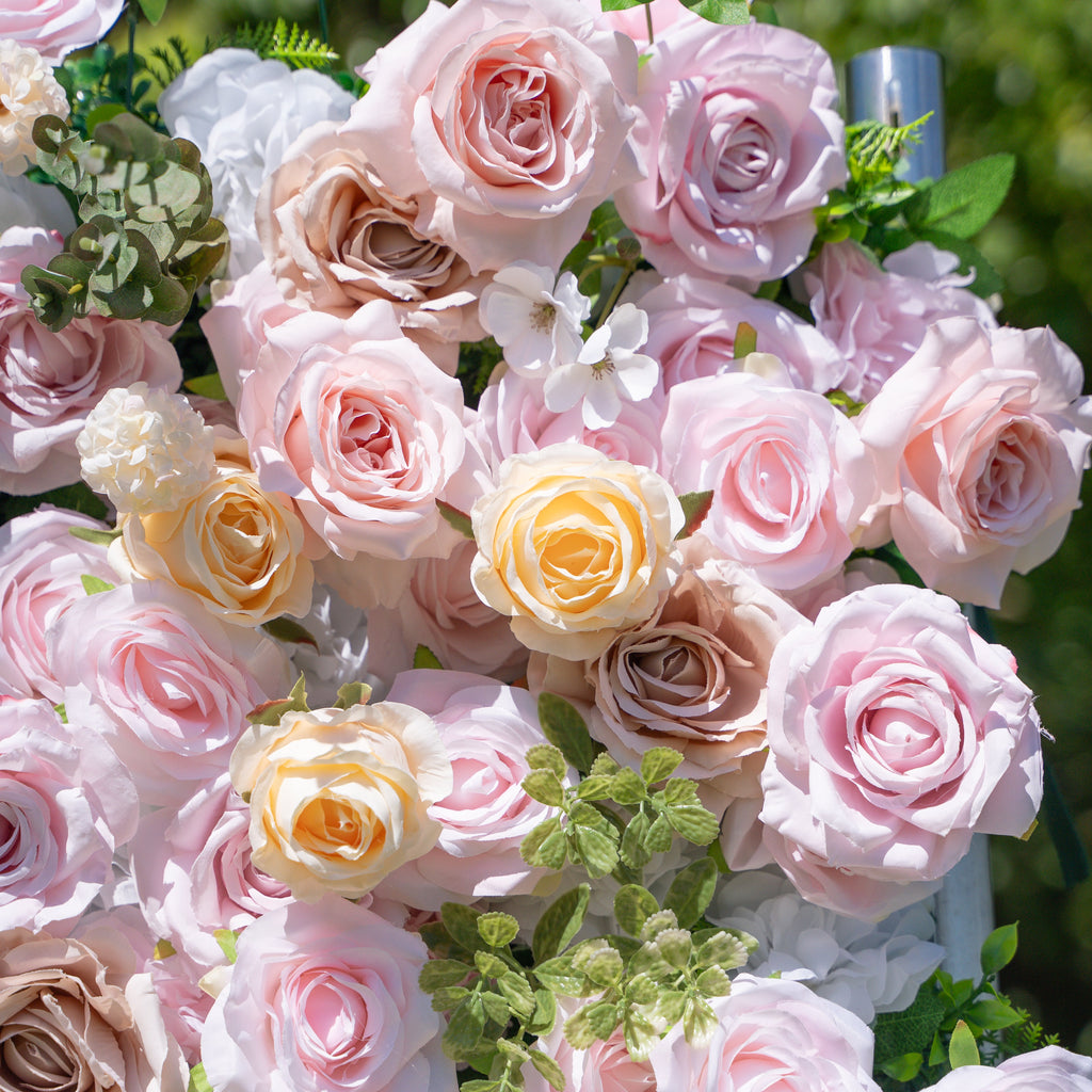 Ti Amo | 4D Event-Ready Artificial Floral Wall Backdrop, Roll-Up Fabric | Shipping Included