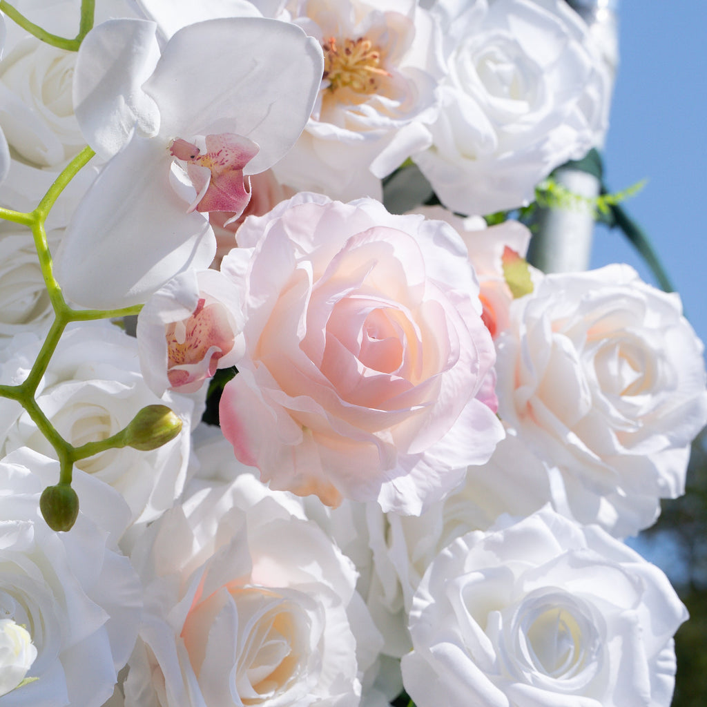 Tiara | 5D Event-Ready Artificial Floral Wall Backdrop, Roll-Up Fabric | Shipping Included