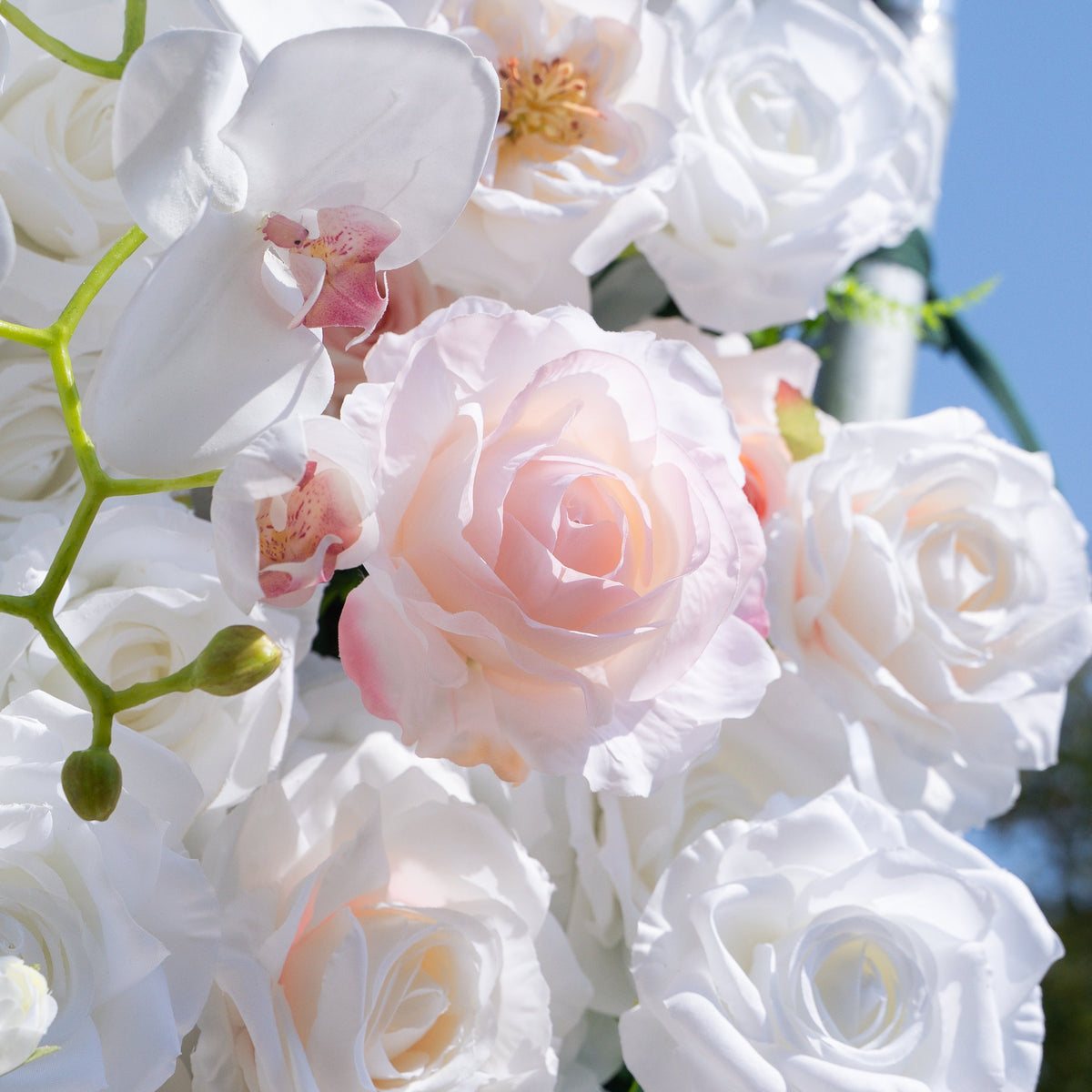 Tiara | 5D Event-Ready Artificial Floral Wall Backdrop, Roll-Up Fabric | Shipping Included