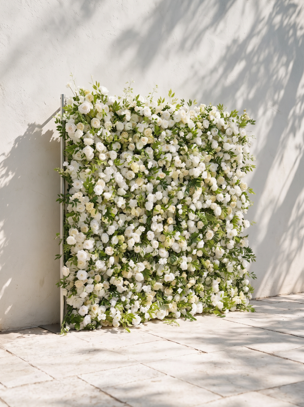 Verdant | 2026 Luxury 5D White & Green Floral Wall with Greenery Roll-Up Backdrop for Whimsical Bridal Showers | Shipping Included