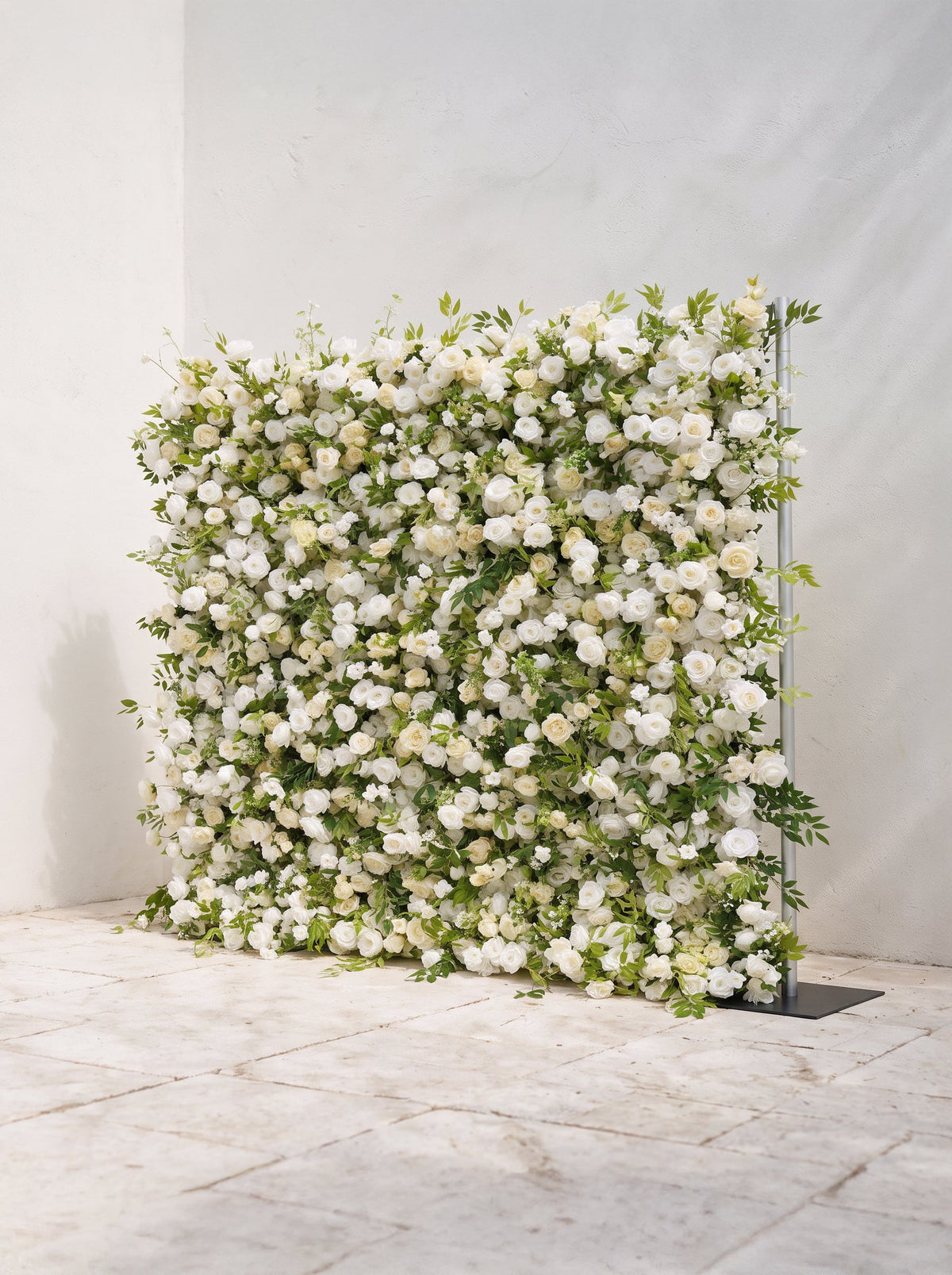 Verdant | 2026 Luxury 5D White & Green Floral Wall with Greenery Roll-Up Backdrop for Whimsical Bridal Showers | Shipping Included