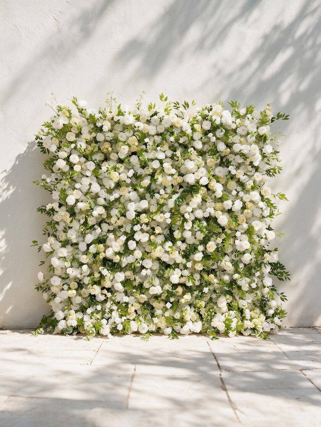 Verdant | 2026 Luxury 5D White & Green Floral Wall with Greenery Roll-Up Backdrop for Whimsical Bridal Showers | Shipping Included