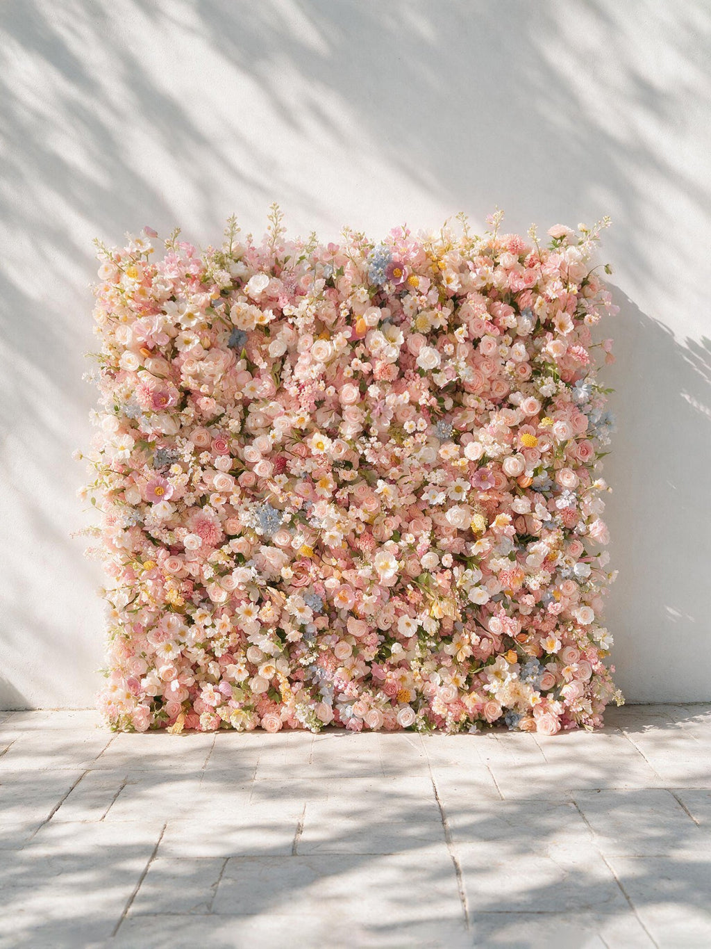 Sorbet | 2026 Luxury 5D Macaron Floral Wall with Greenery Roll-Up Backdrop for Whimsical Bridal Showers | Shipping Included