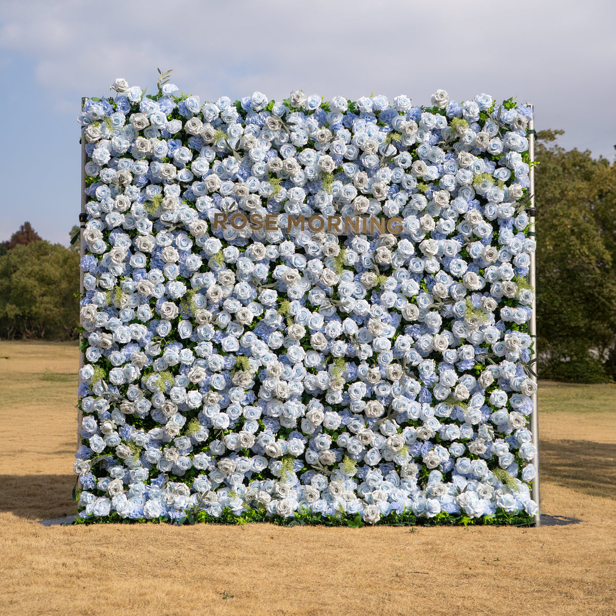 Vesper | 3D Blue & Dusty Rose Wall | Premium Roll-Up Fabric Backdrop for Events | Shipping Included