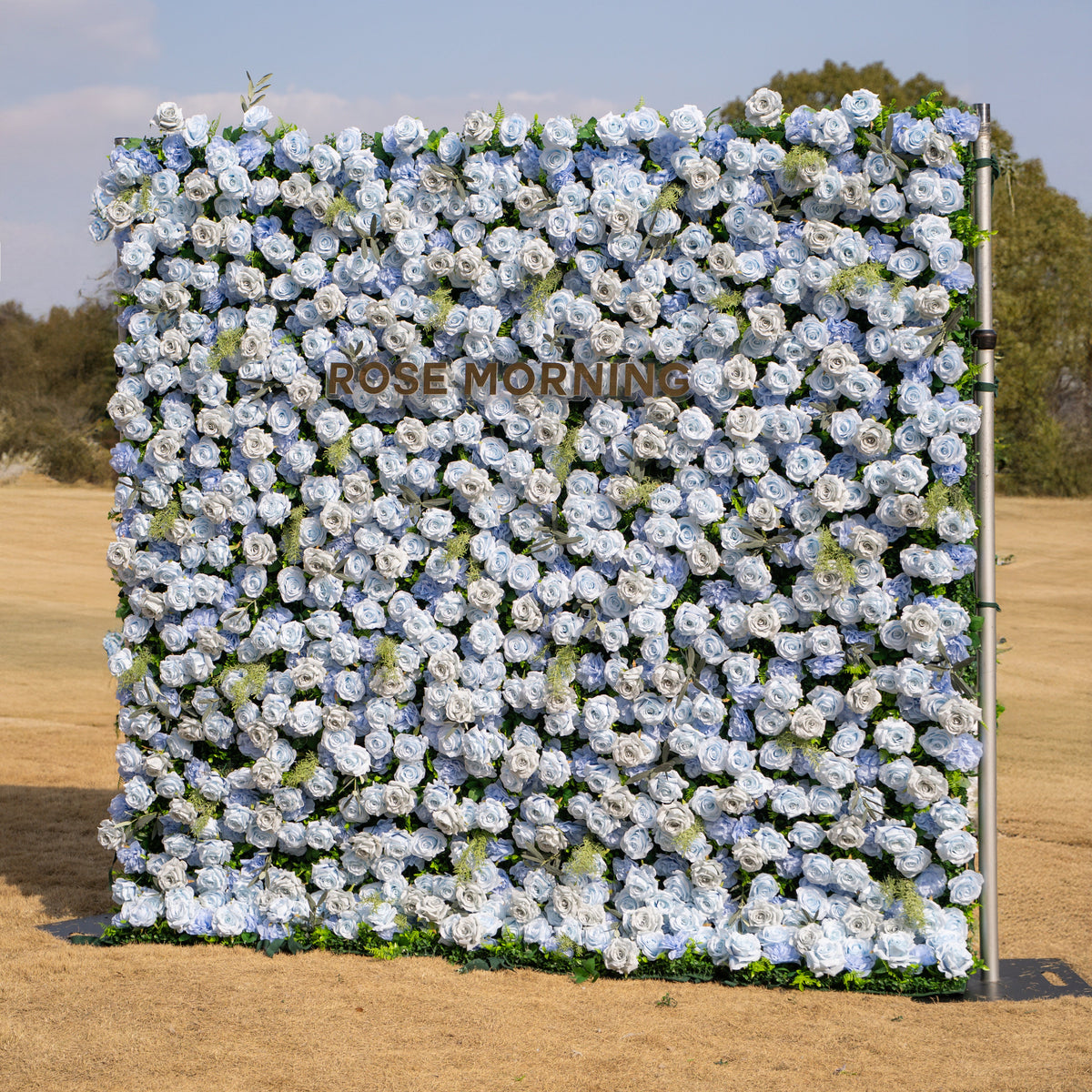Vesper | 3D Blue & Dusty Rose Wall | Premium Roll-Up Fabric Backdrop for Events | Shipping Included