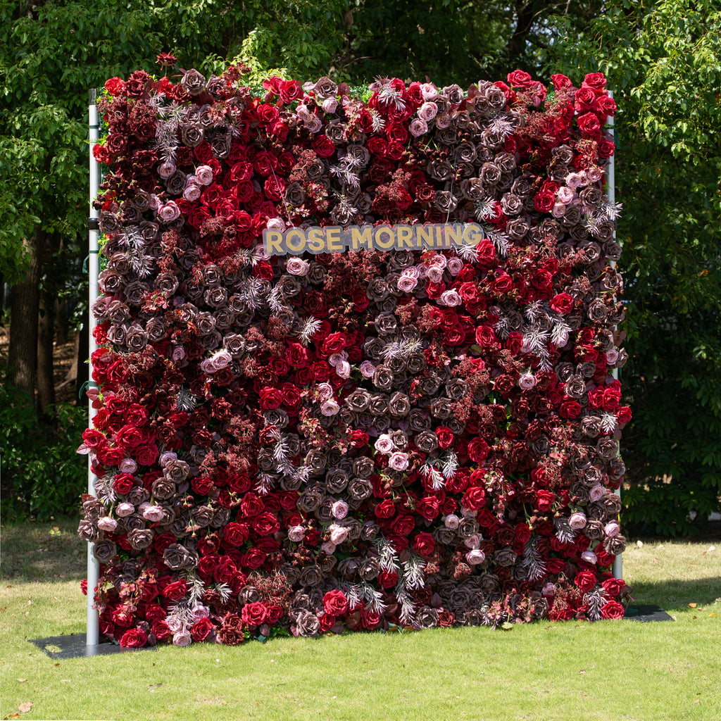 {Holiday Special} Vino | 5D Event-Ready Artificial Floral Wall Backdrop, Zip-Up Fabric 8ft*8ft (Ready to ship-Only USA) | Shipping Included