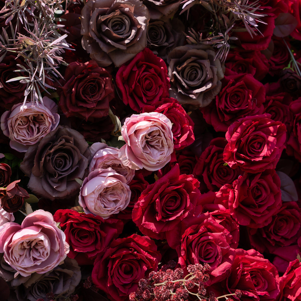 {Holiday Special} Vino | 5D Event-Ready Artificial Floral Wall Backdrop, Zip-Up Fabric 8ft*8ft (Ready to ship-Only USA) | Shipping Included