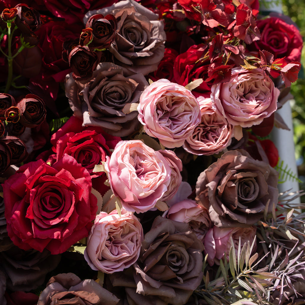 {Holiday Special} Vino | 5D Event-Ready Artificial Floral Wall Backdrop, Zip-Up Fabric 8ft*8ft (Ready to ship-Only USA) | Shipping Included