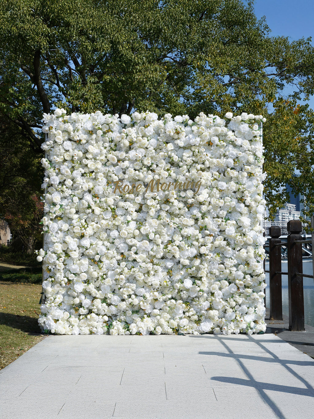 YaYa | 5D Rose Morning Zipper flower wall Fabric Backdrop Artificial rolling up curtain flower wall | Shipping Included