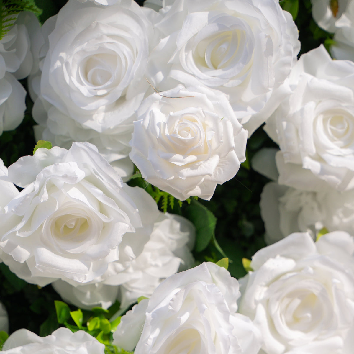 Zephira | 3D Elegant White Event-Ready Silk Rose Floral Wall Backdrop for Luxury Weddings & Events | Shipping Included