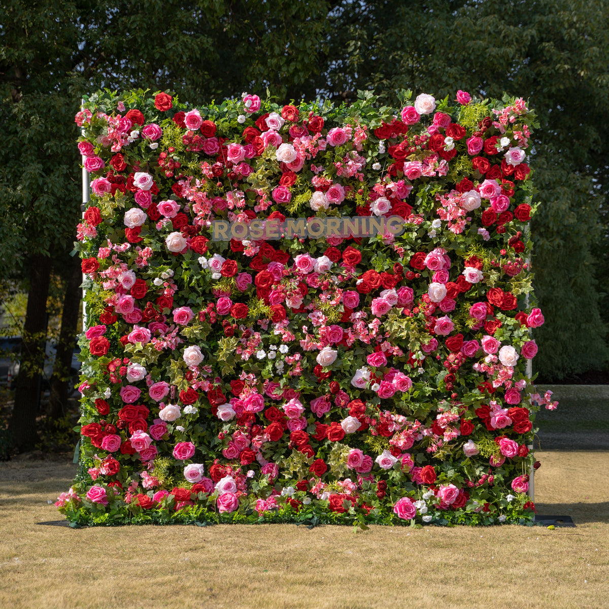 Zinfandel | 3D Event-Ready Artificial Floral Wall Backdrop, Roll-Up Fabric | Shipping Included