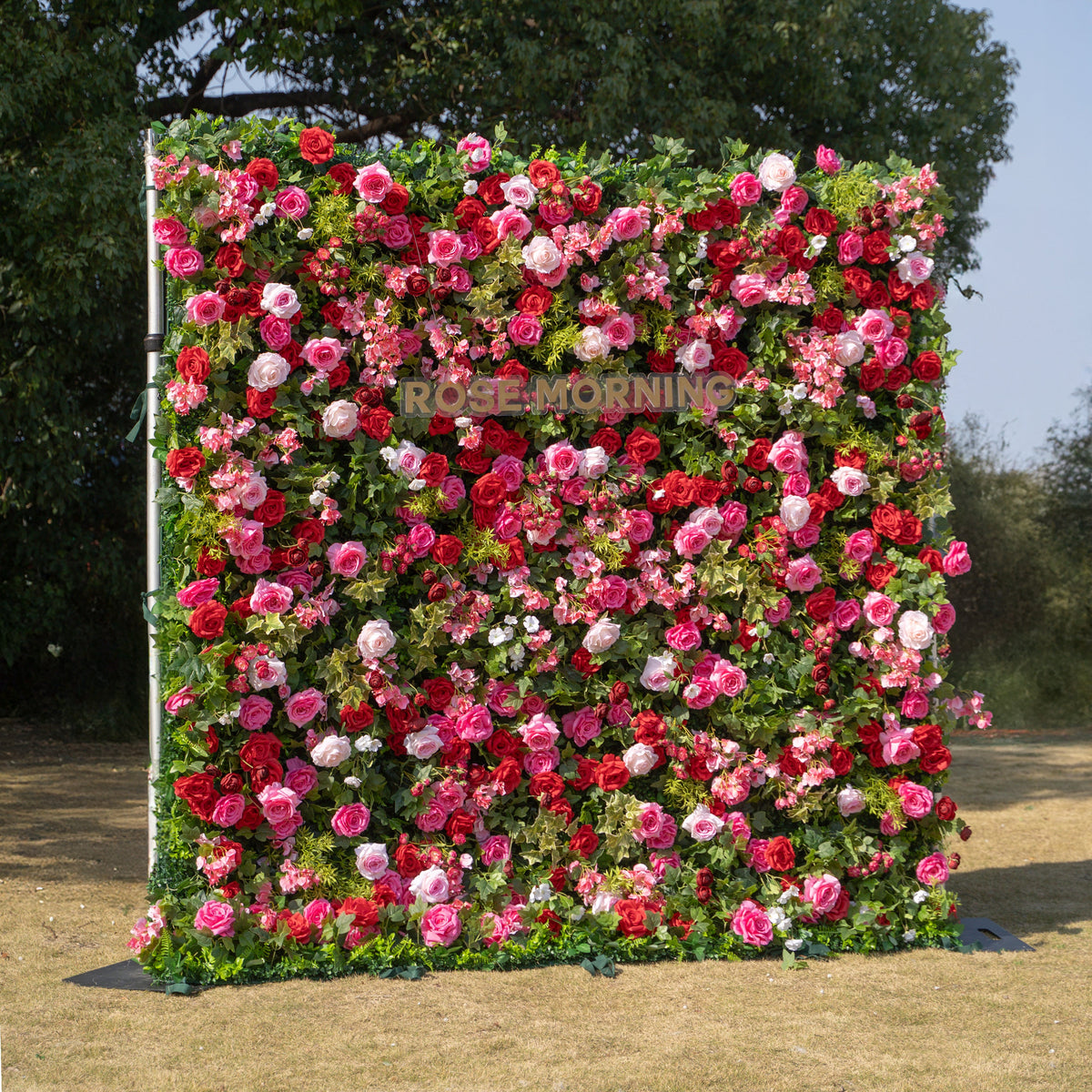Zinfandel | 3D Event-Ready Artificial Floral Wall Backdrop, Roll-Up Fabric | Shipping Included