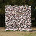 Ziven | 5D Elegant Latte & Ivory Event-Ready Silk Rose Floral Wall Backdrop for Luxury Wedding & Modern Interior Decor | Shipping Included
